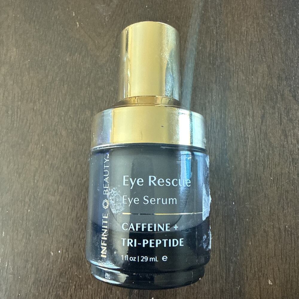 INFINITE BEAUTY EYE RESCUE CAFFEINE + TRI PEPTIDE EYE SERUM 1 FL OZ NEW